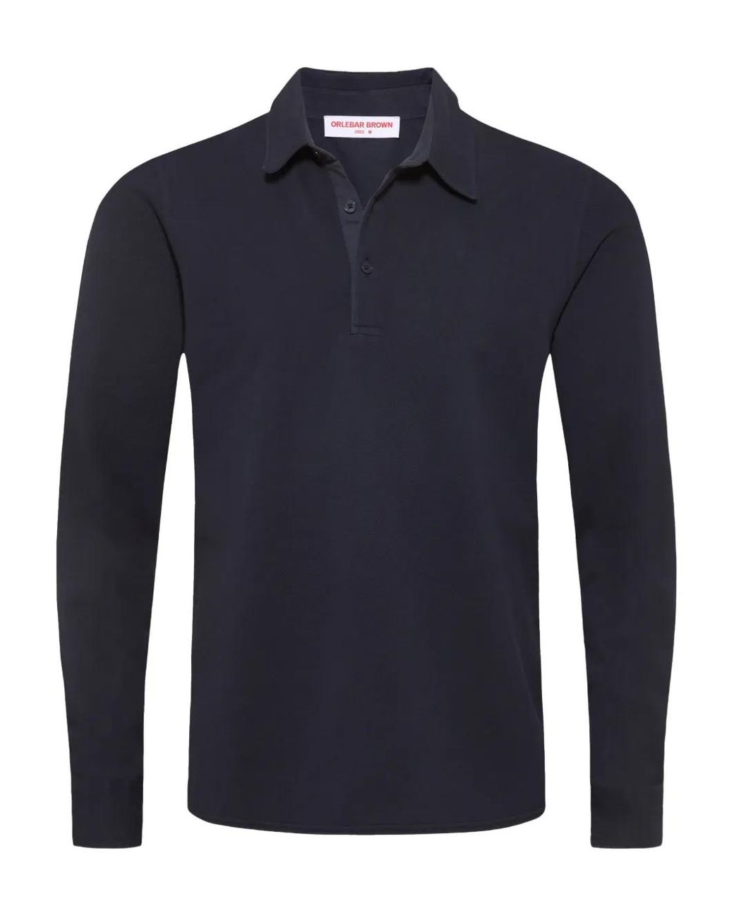 Orlebar Brown Blue Garfield Long-Sleeved Polo Shirt for men