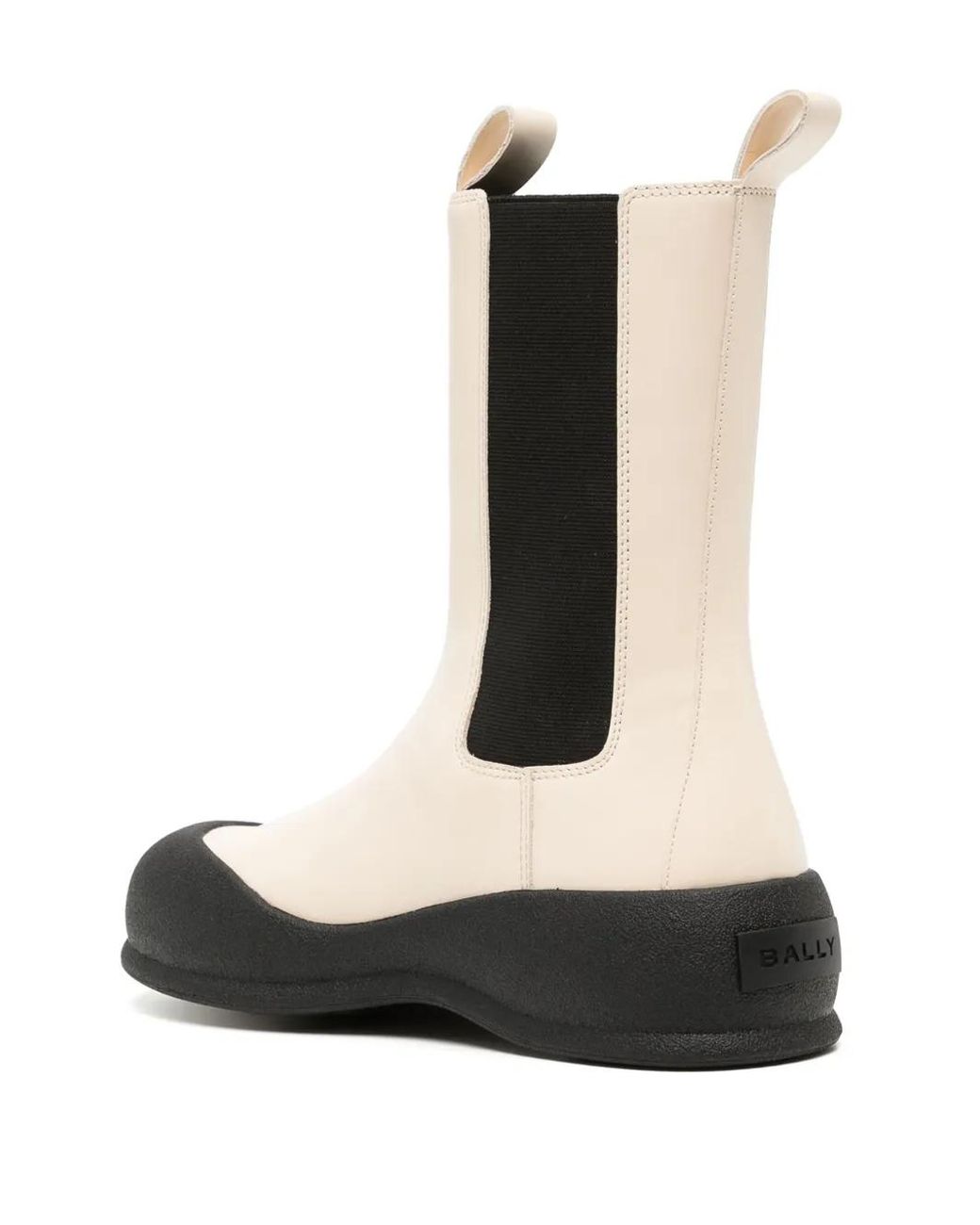 Bally White Flat Leather Boots