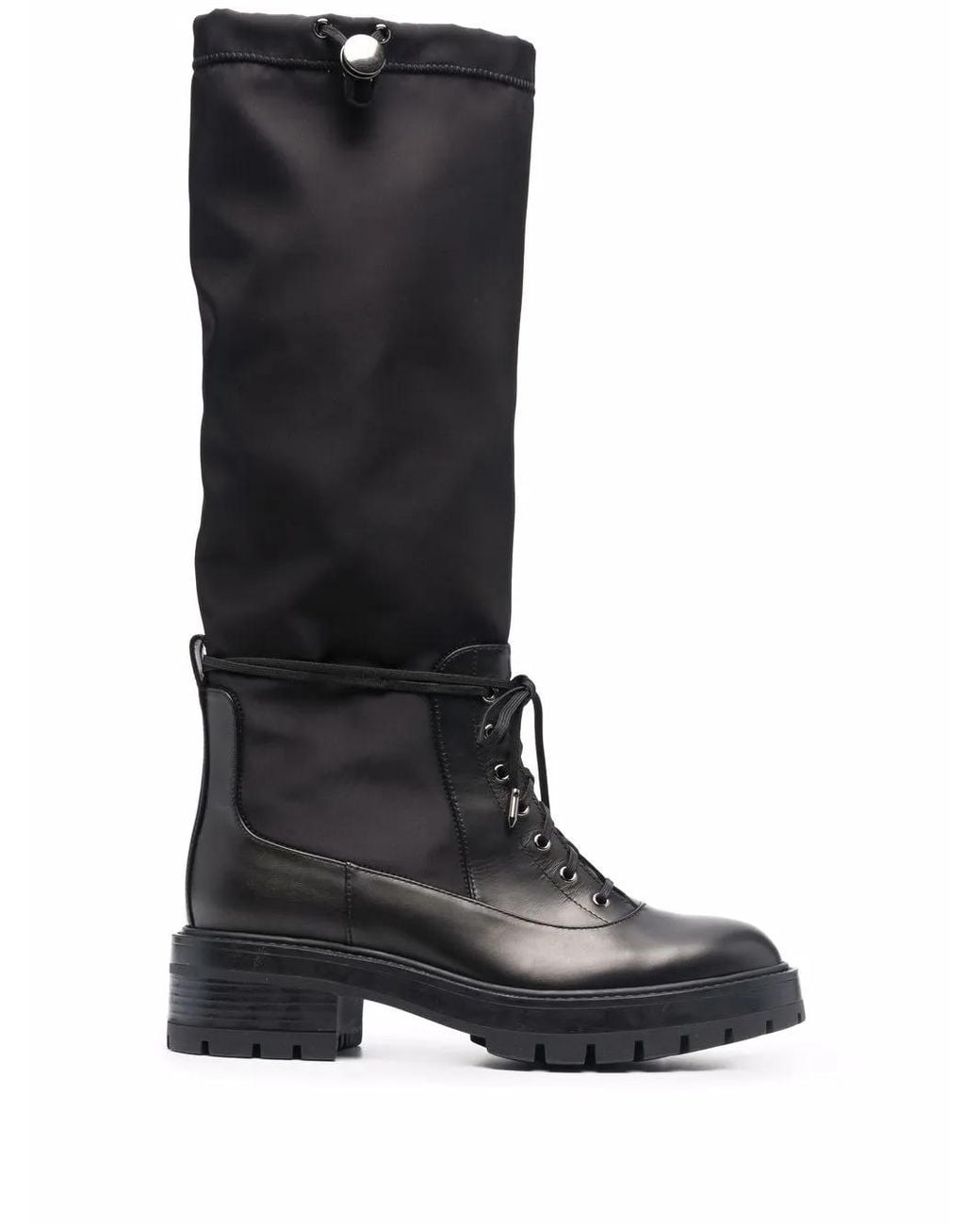Aquazzura Black Lace-Up Detail Boots