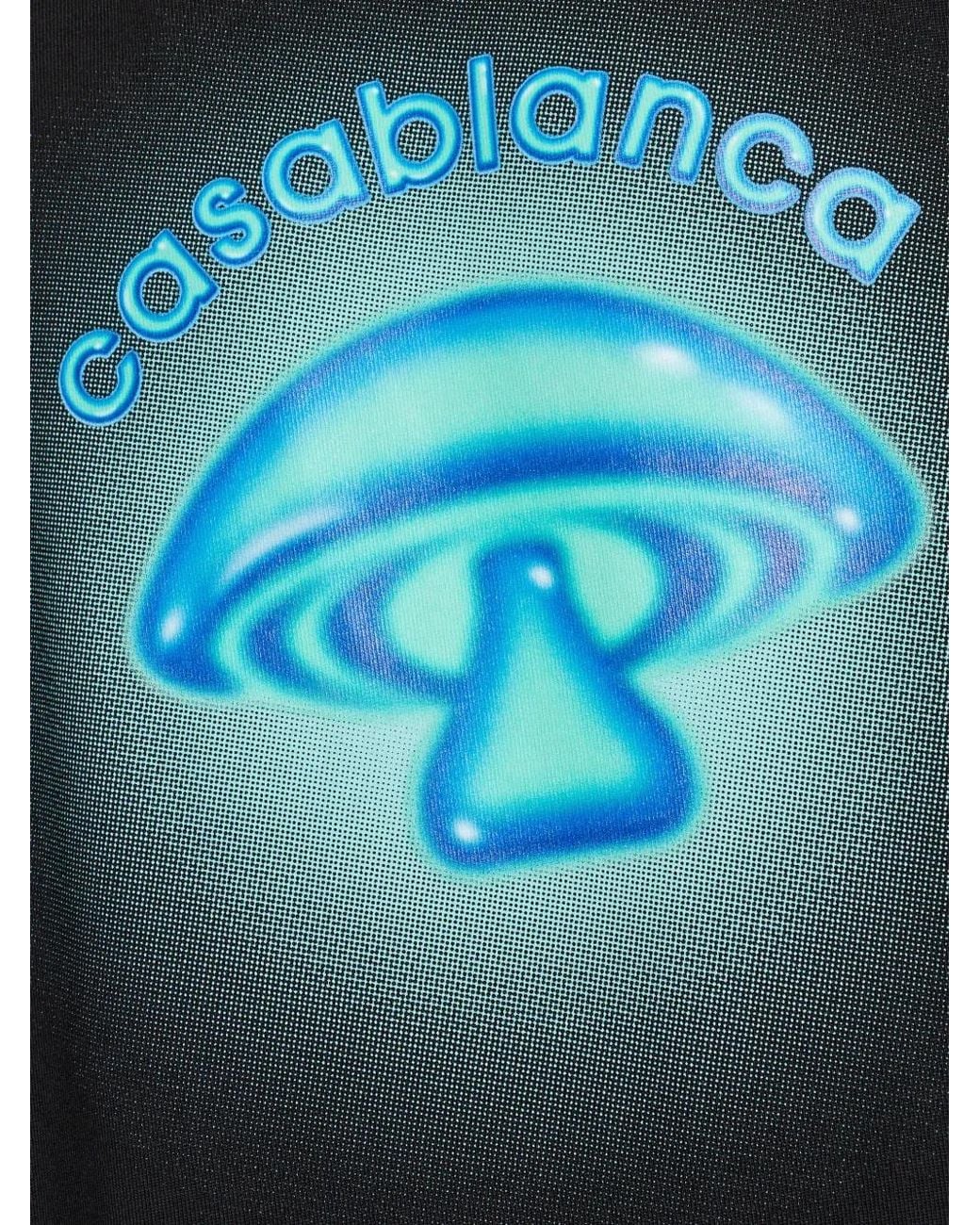 Casablanca Black Airbrush Mushroom T-Shirt for men