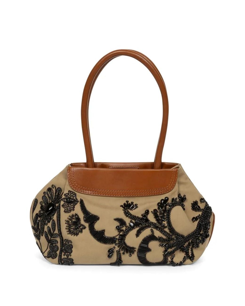 Dries Van Noten Metallic Mini Embroidered Tote Bag