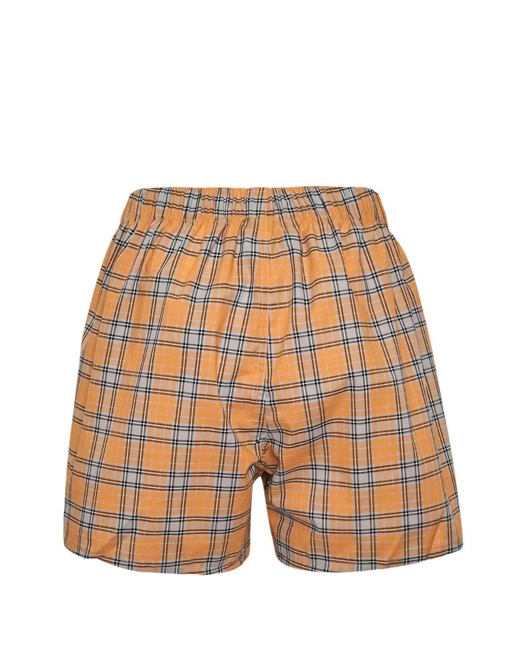 MSGM White Check-Pattern Boxer Shorts