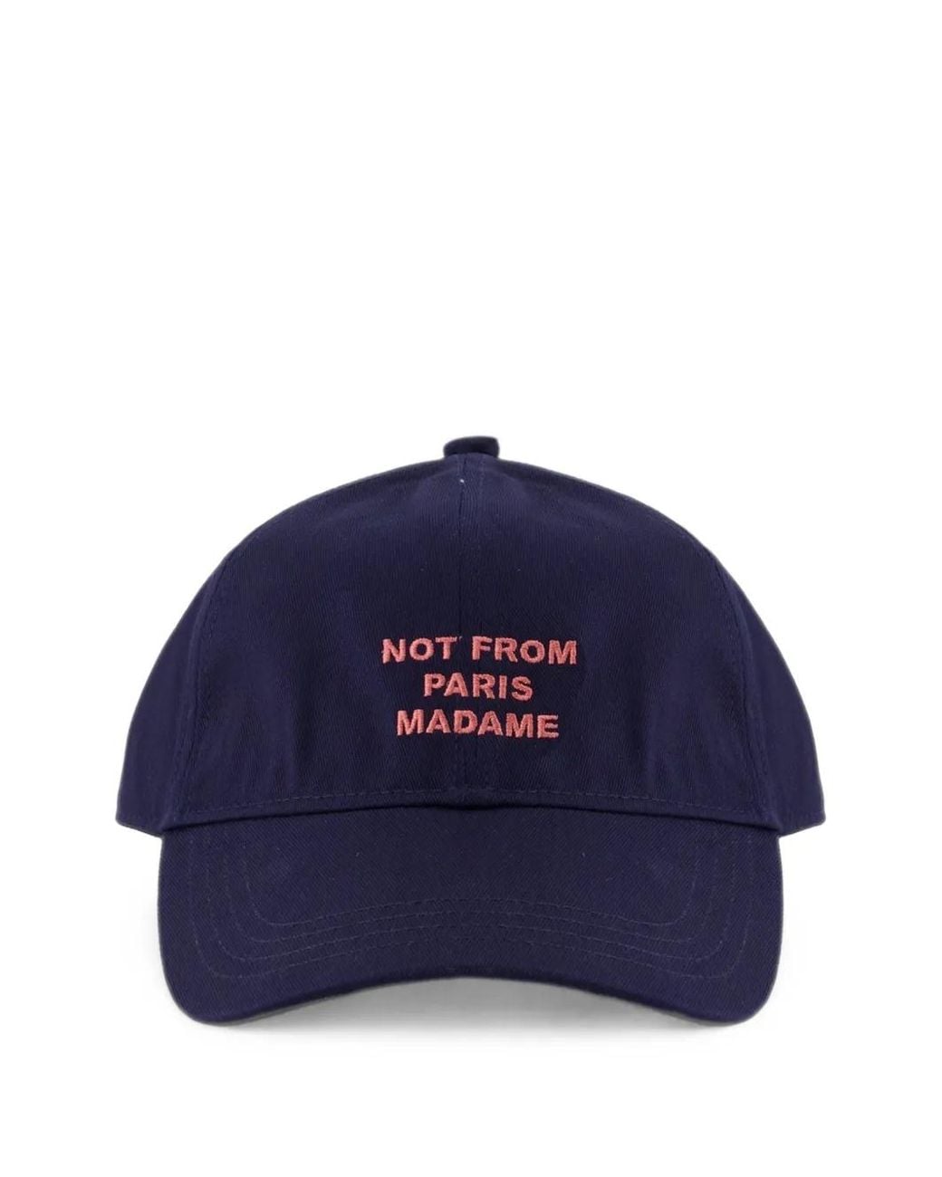 Drole de Monsieur Blue Slogan Embroidered Baseball Cap for men