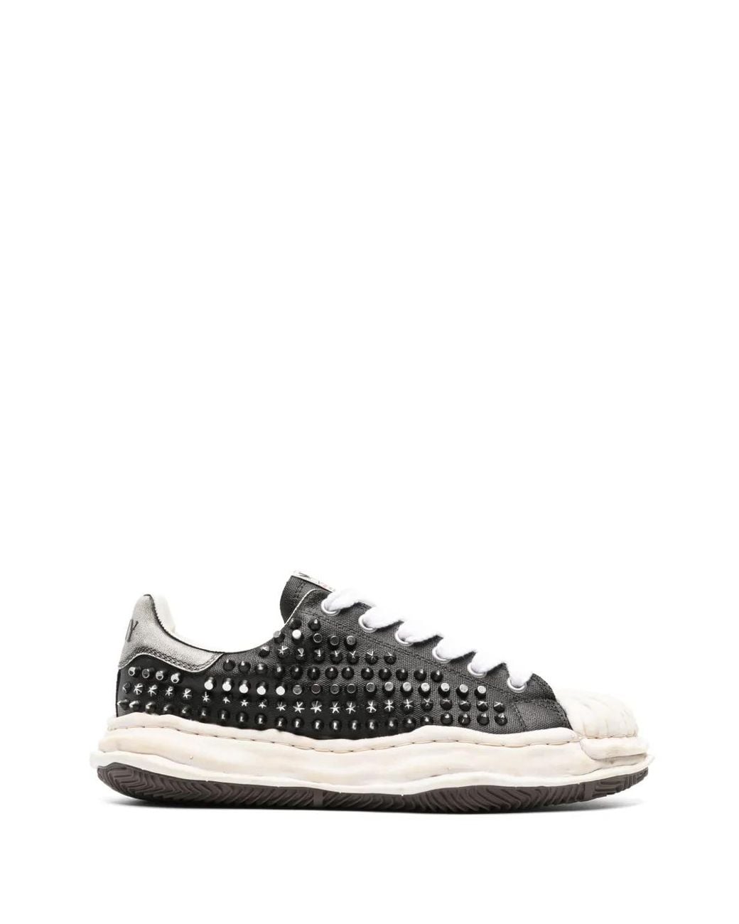 Maison Mihara Yasuhiro White Exclusive Edition Blakey Og Sole Studded Canvas Low-Top Sneakers for men