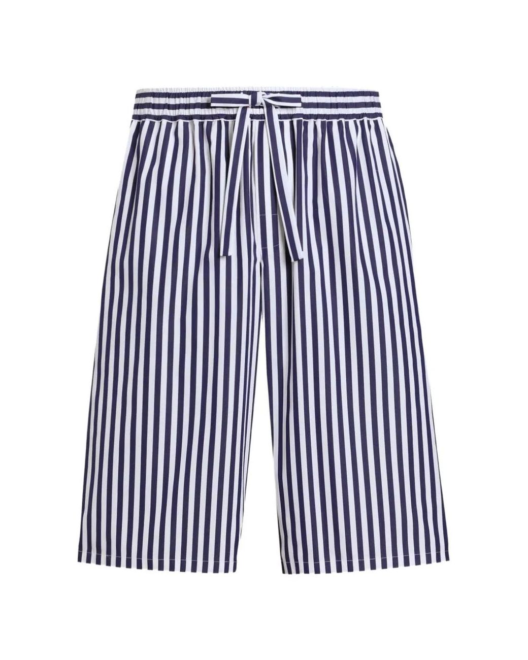 Dolce & Gabbana Blue Striped Poplin Vanity Bermuda Shorts for men