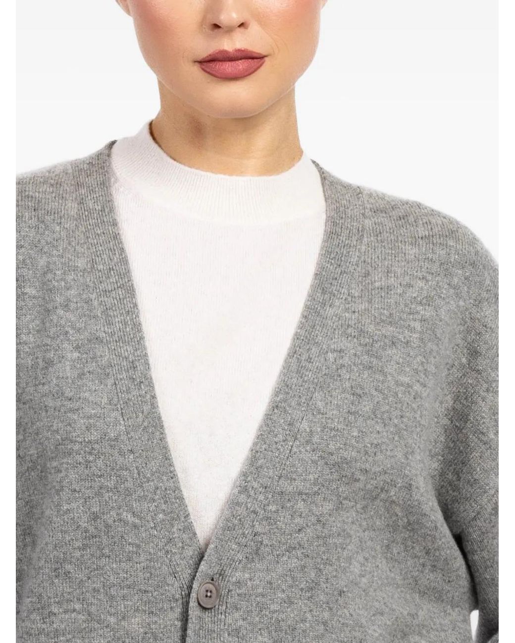Extreme Cashmere Gray Jonah Button V-Neck Cardigan