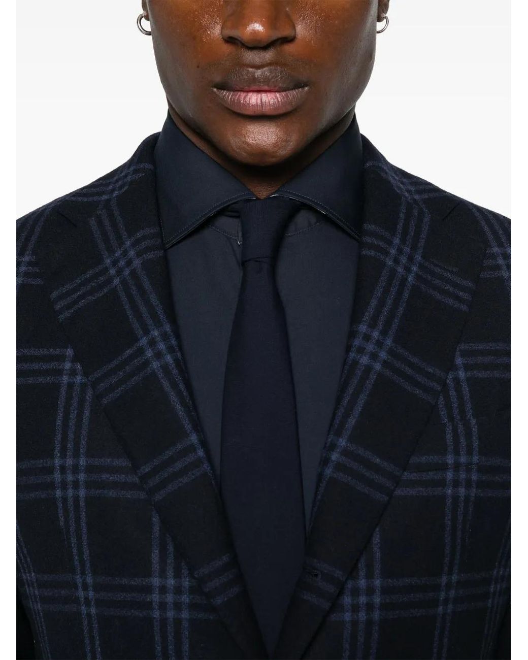Eleventy Blue Checkered Blazer for men