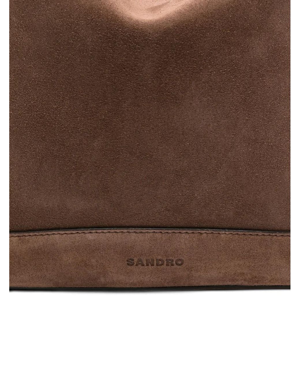 Sandro Brown Leather Shoulder Bag