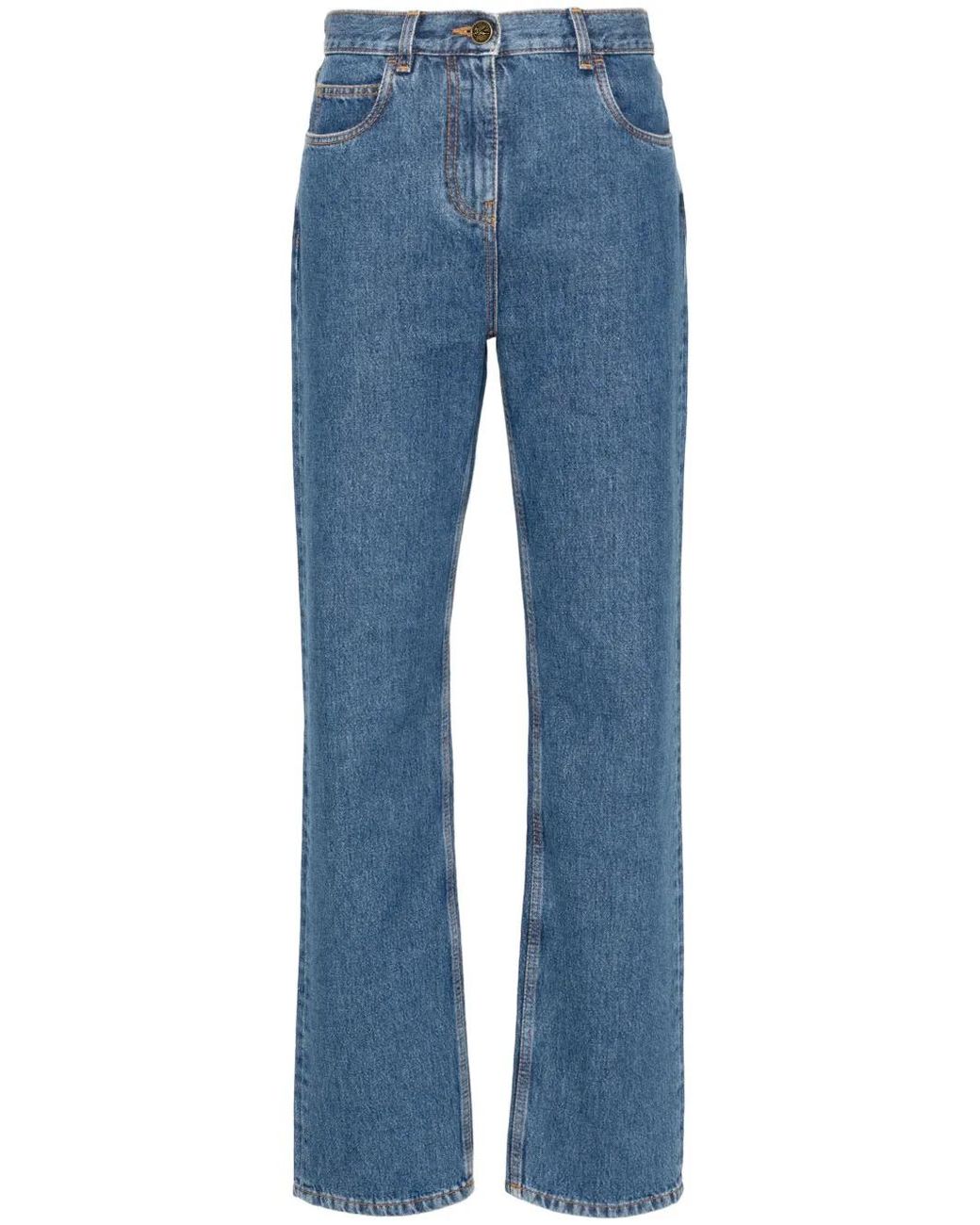 Etro Blue Straight-Leg Jeans
