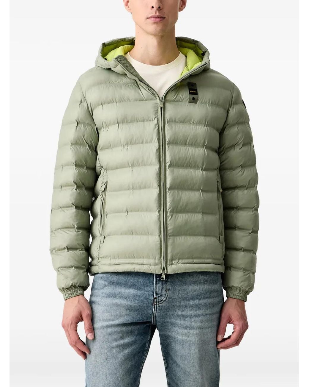 Blauer Green Quilted Sorona Aura Hooded Jacket for men