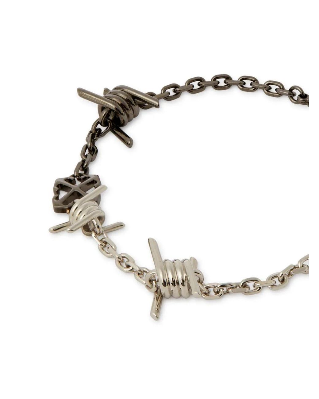 Off-White c/o Virgil Abloh Barbed Wire Bracelet in Metallic