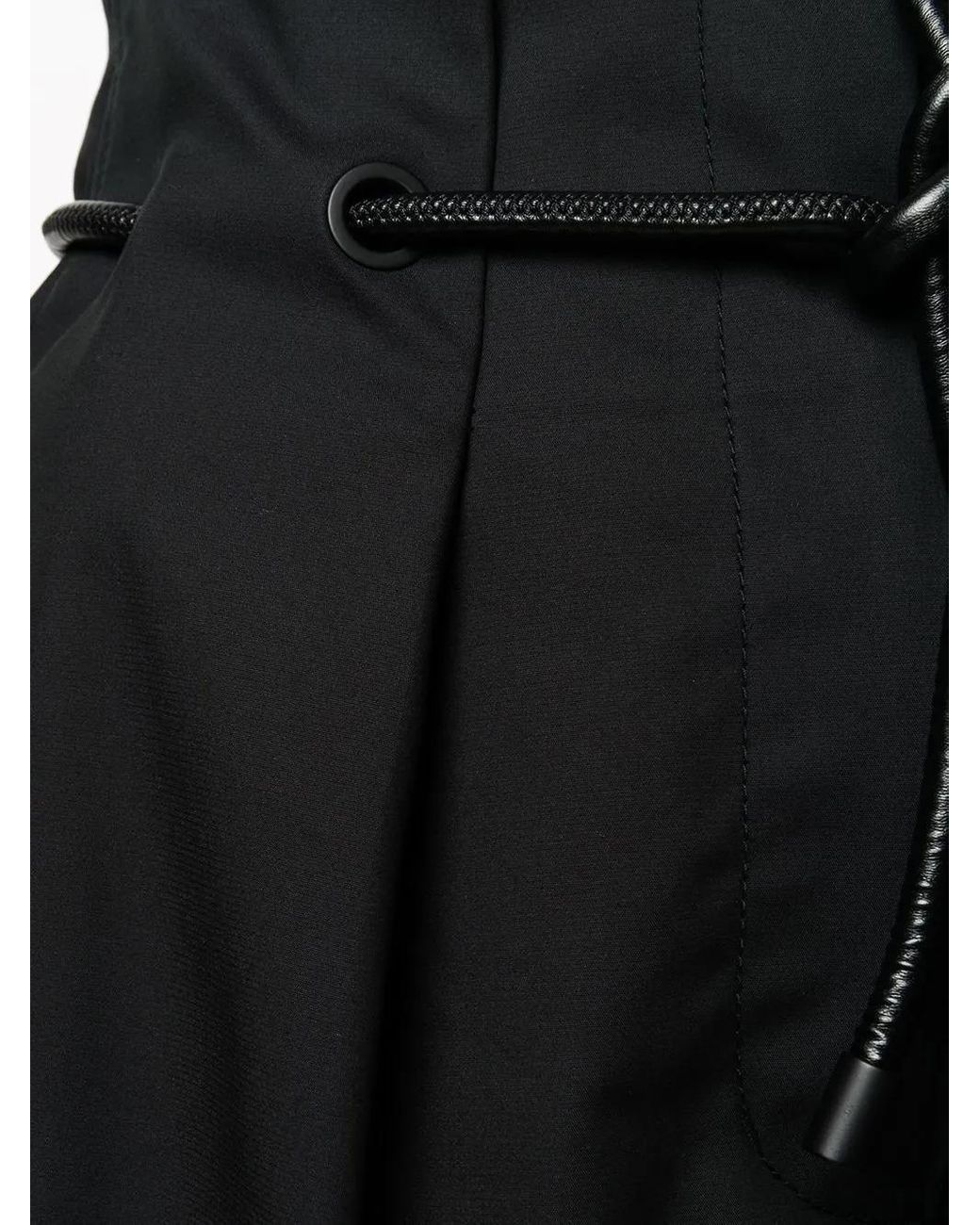 3.1 Phillip Lim Black Paperbag-Waist Mini Shorts