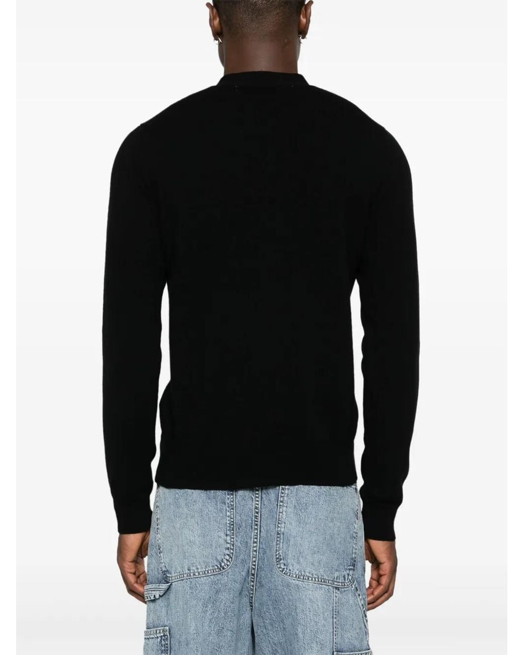 COMME DES GARÇONS PLAY Black Heart-Patch Wool Cardigan