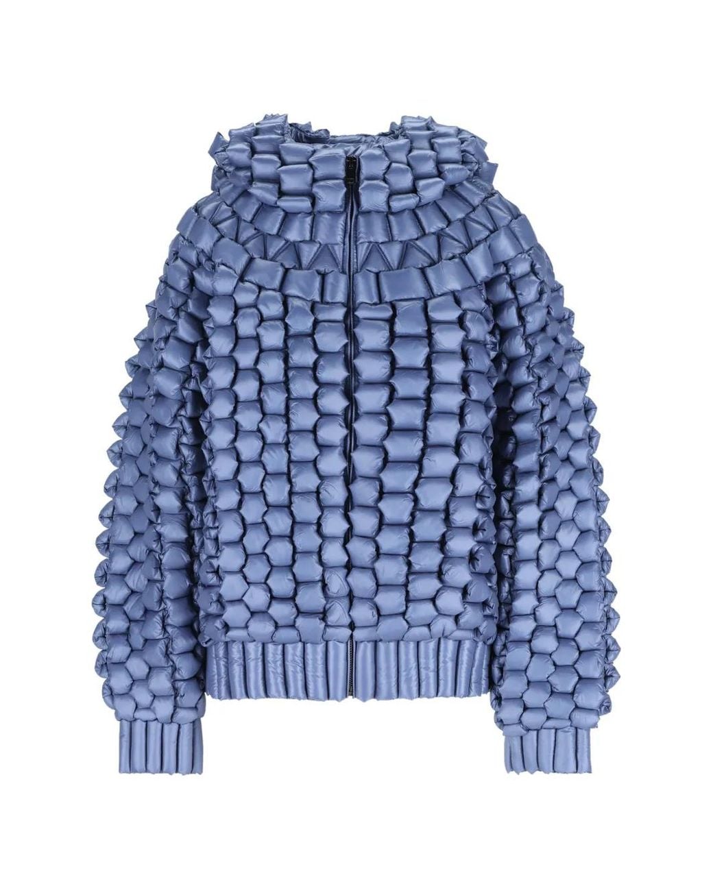 RAXXY Blue Quilted Hooded Jacket