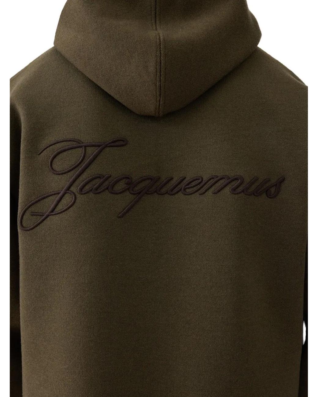 Jacquemus Green Hooded Pique Zip Cardigan for men
