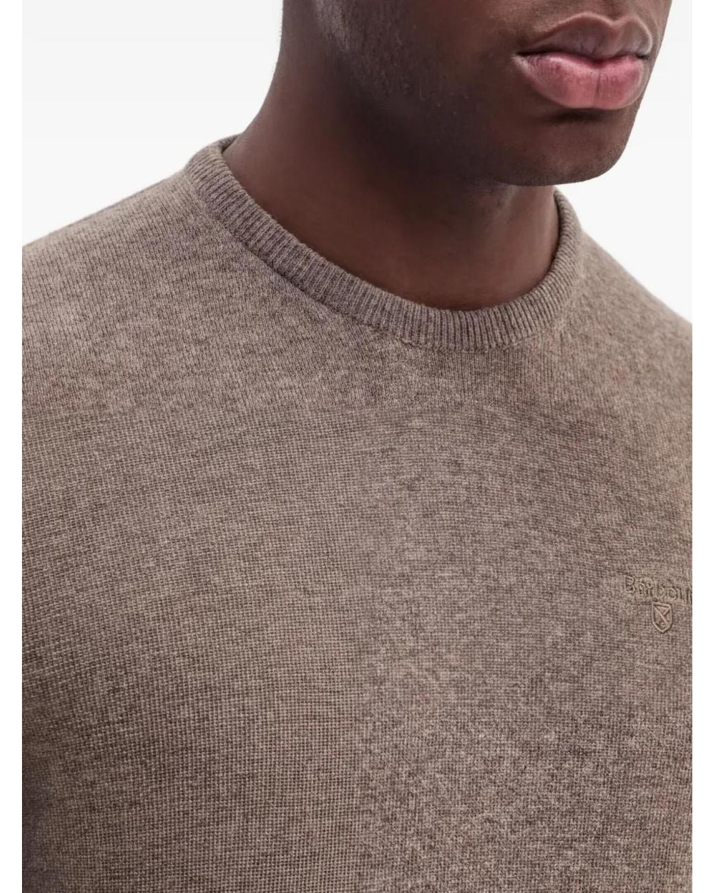 Barbour Gray Pull À Col Rond for men