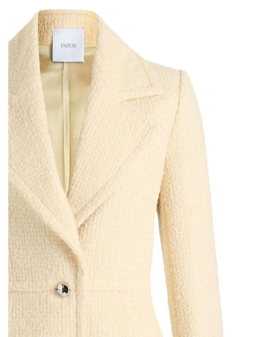Patou Natural Single-Breasted Tweed Jacket