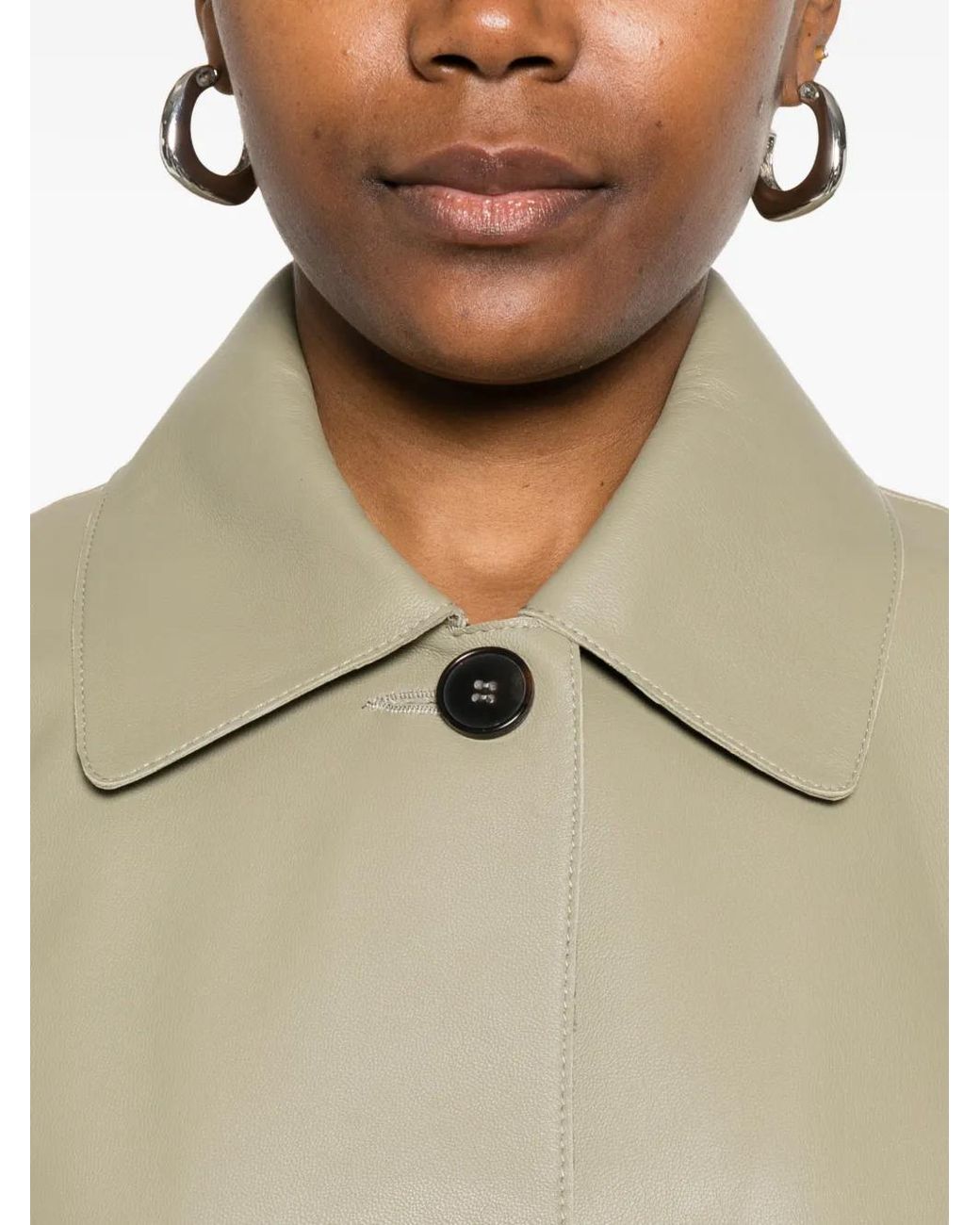 Arma Natural Boxy-Fit Leather Jacket