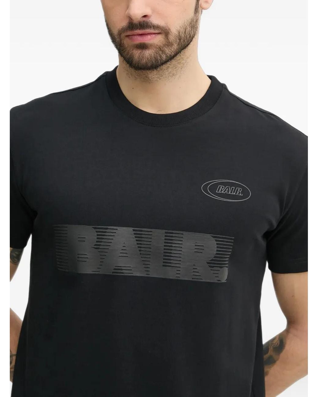 BALR Black Logo-Print Short-Sleeve T-Shirt for men