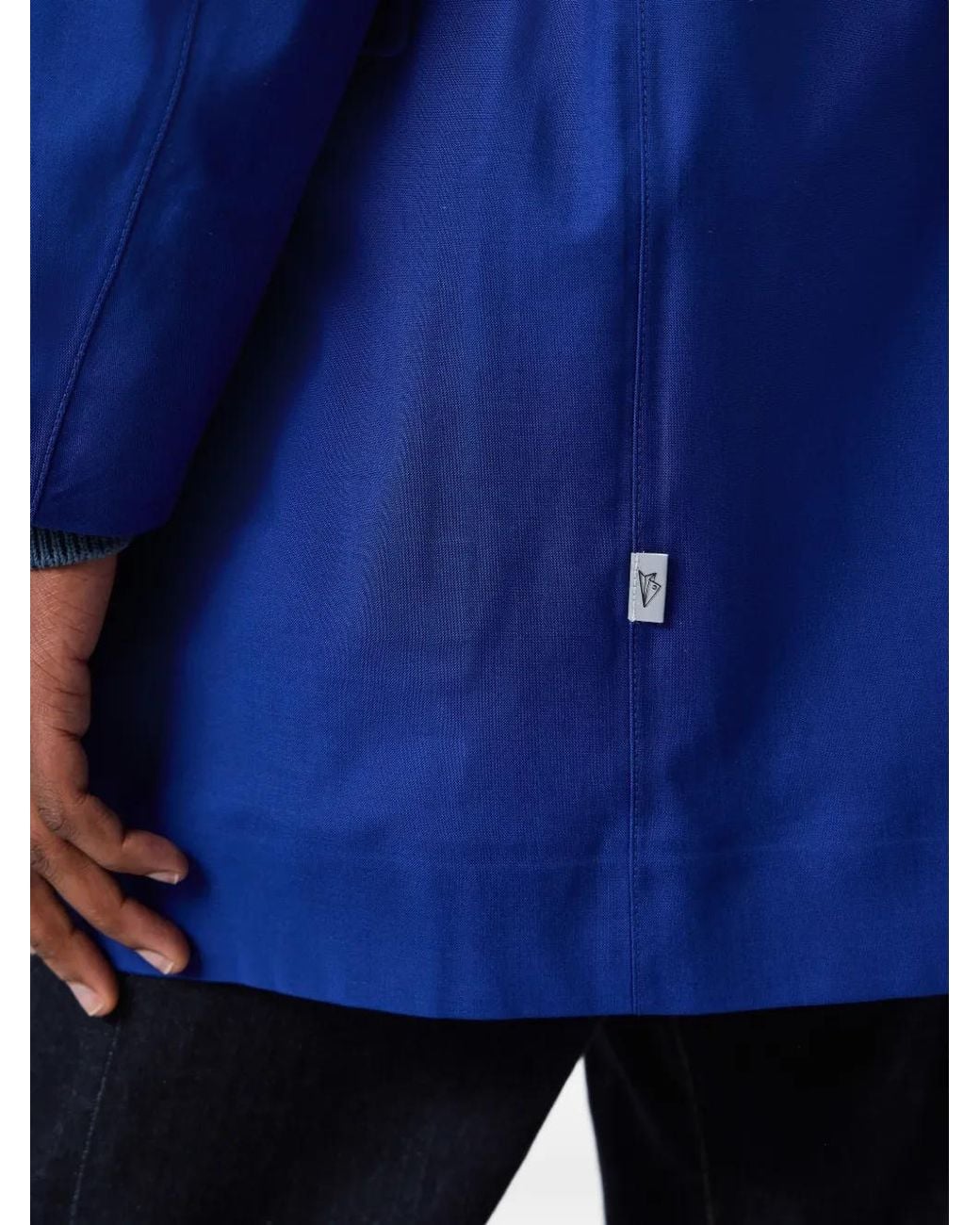 Paul Smith Blue X Loro Piana Cobalt 'Storm System' 3-Layer Hooded Coat for men