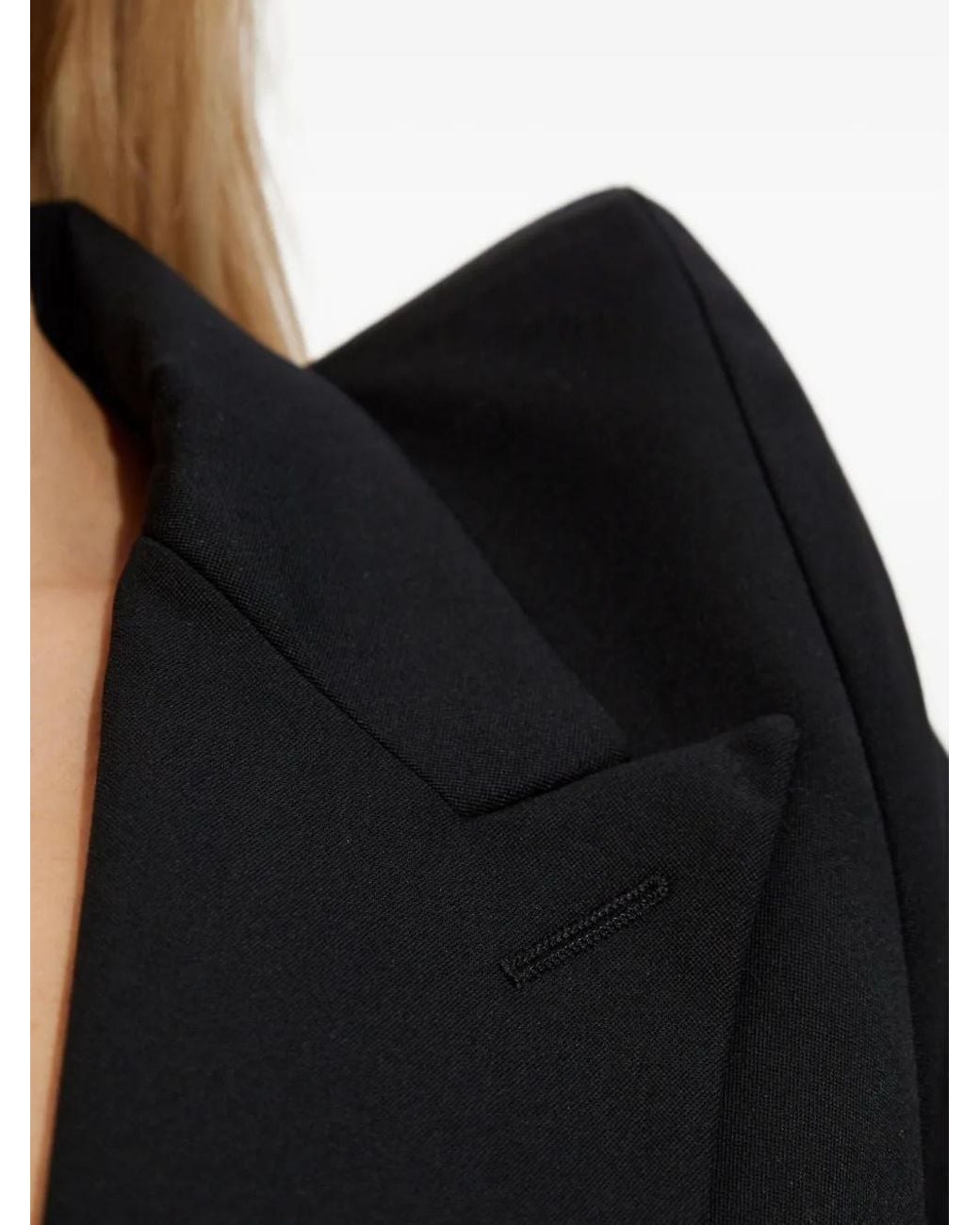 Vetements Black Padded-Shoulder Double-Breasted Jacket