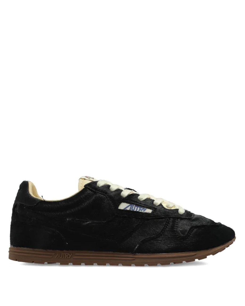 Autry Black Windspin Leather Sneakers
