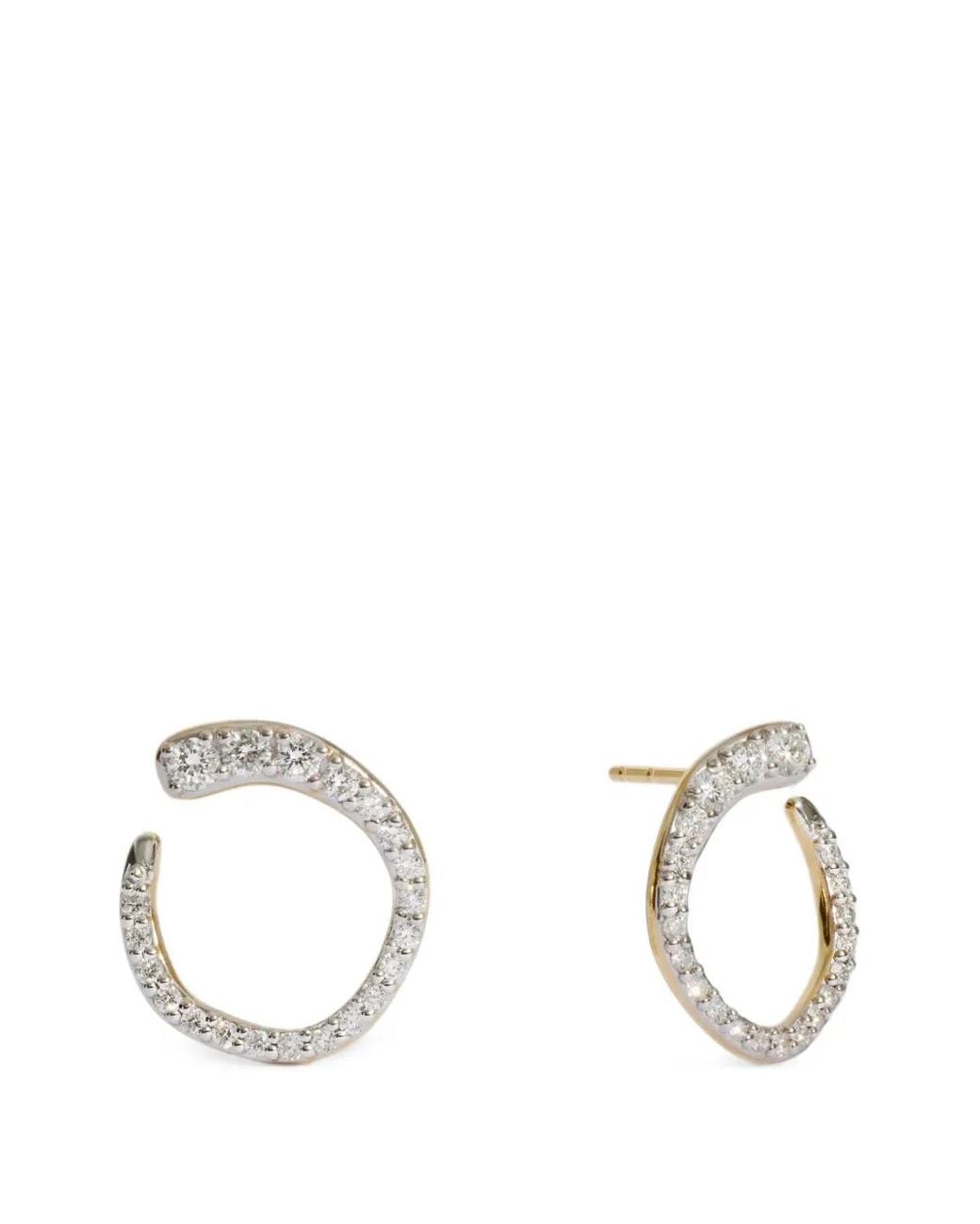 Monica Vinader Natural Riva Pavé Diamond Earrings