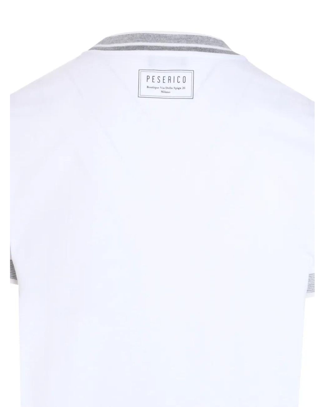 Peserico White Logo-Print T-Shirt for men