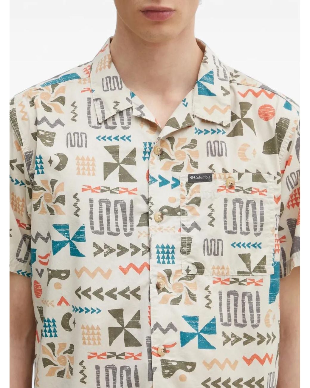 Columbia Natural Pine Canyon Patterned Short-Sleeve Shirt for men