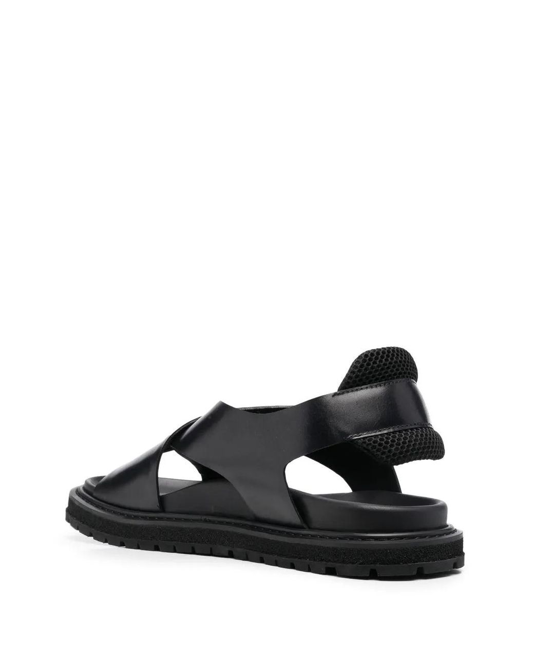 Premiata Black Crossover-Strap Leather Sandals