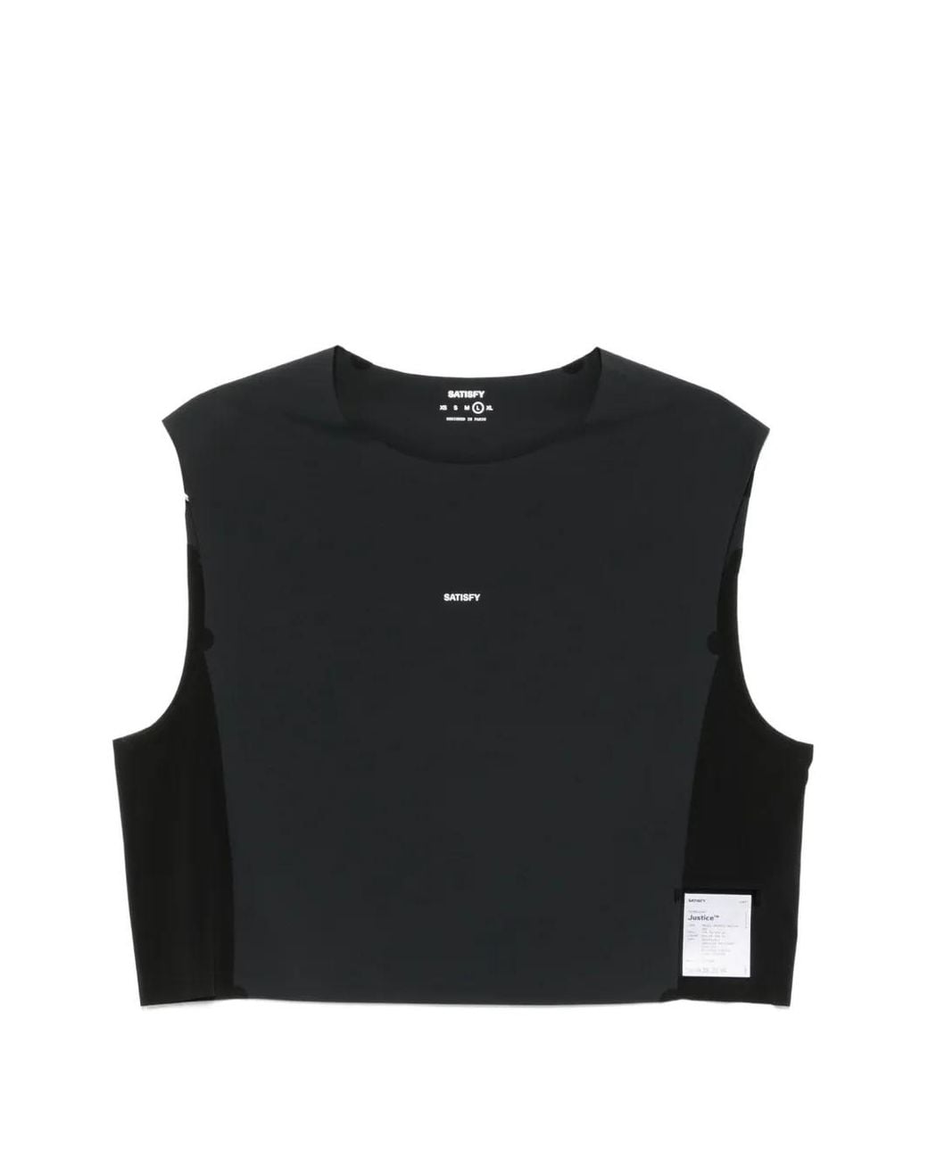 Satisfy Black Justice Trail Cropped Vest for men