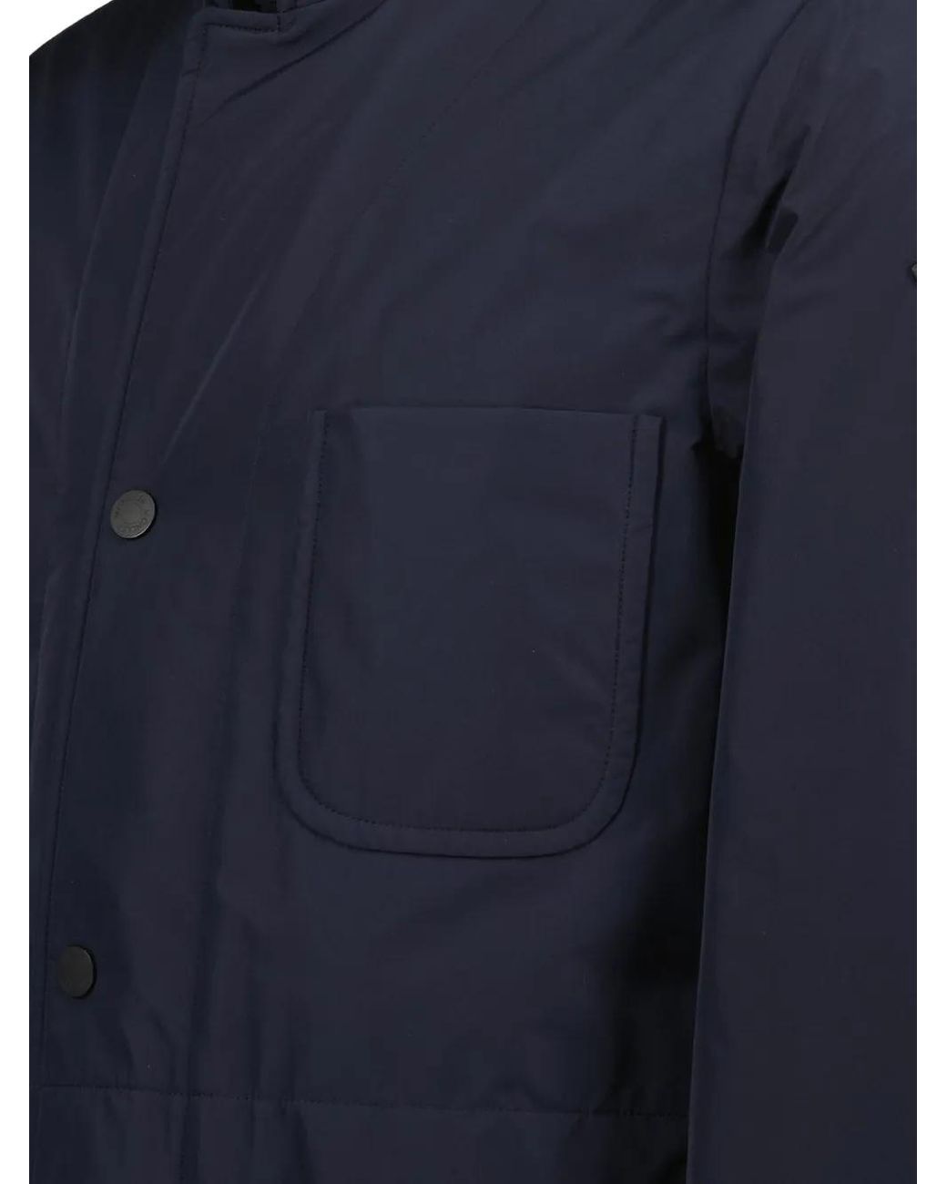 Moncler Blue Brieuc Down Shirt Jacket for men