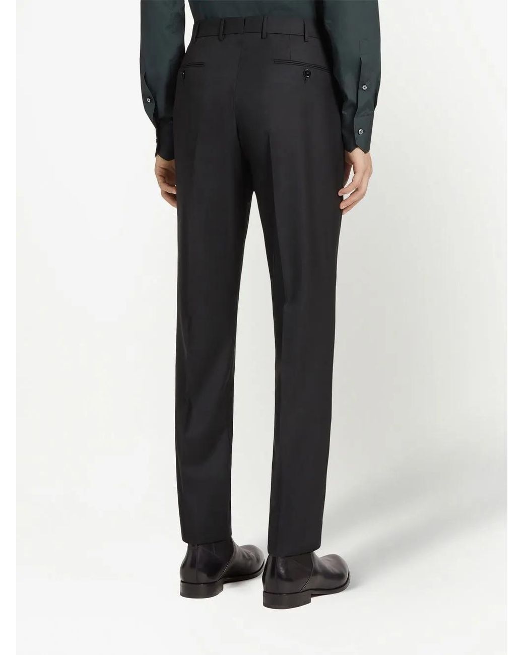 Zegna Black 15Milmil15 Tailored Wool Trousers for men