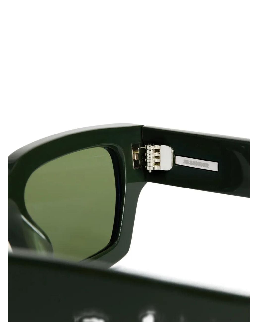 Jil Sander Black Rectangular-Frame Sunglasses
