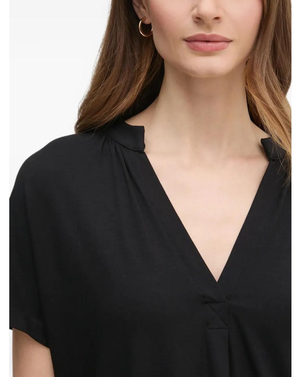 Mos Mosh Black V-Neck Blouse