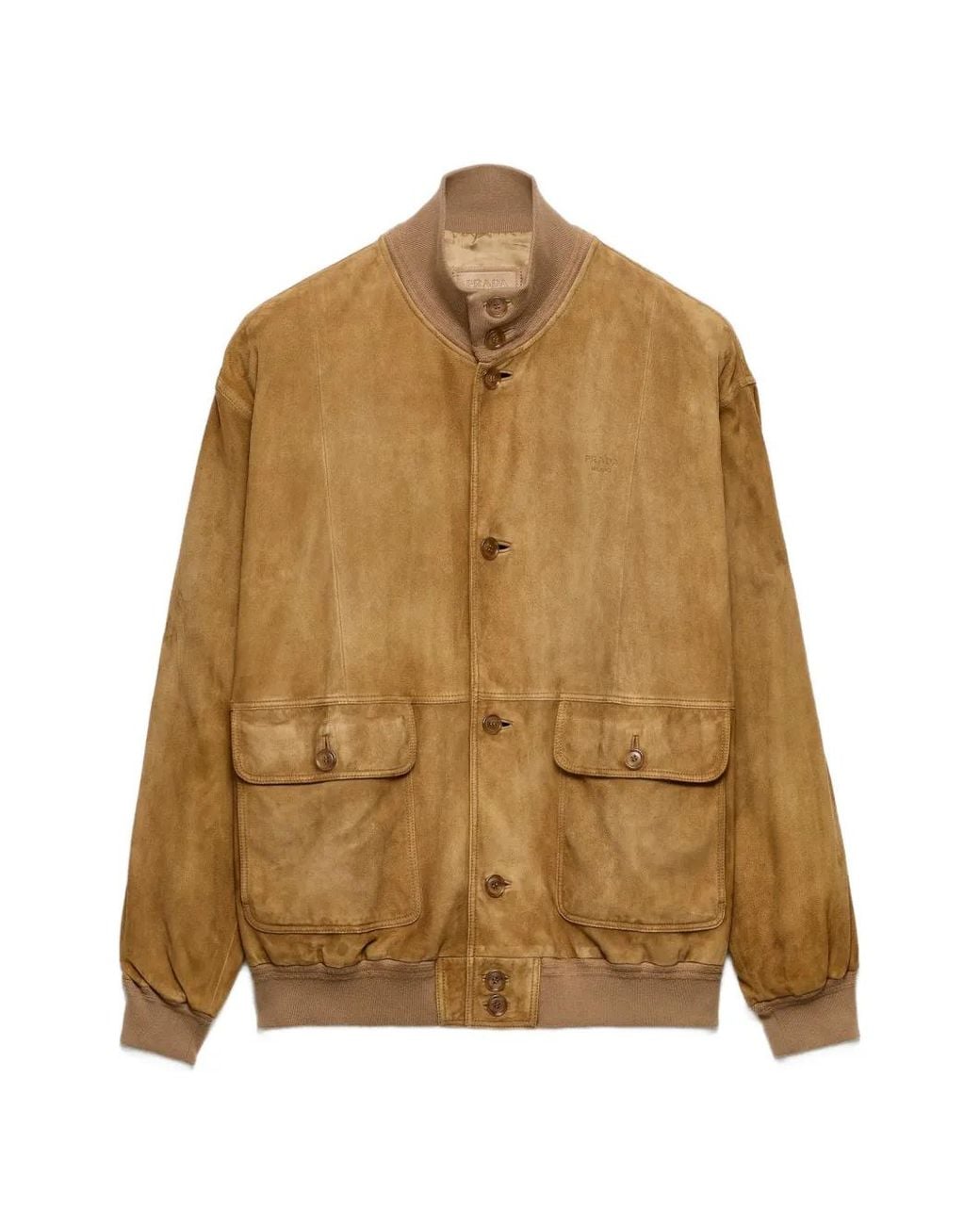 Prada Brown Veste En Daim for men