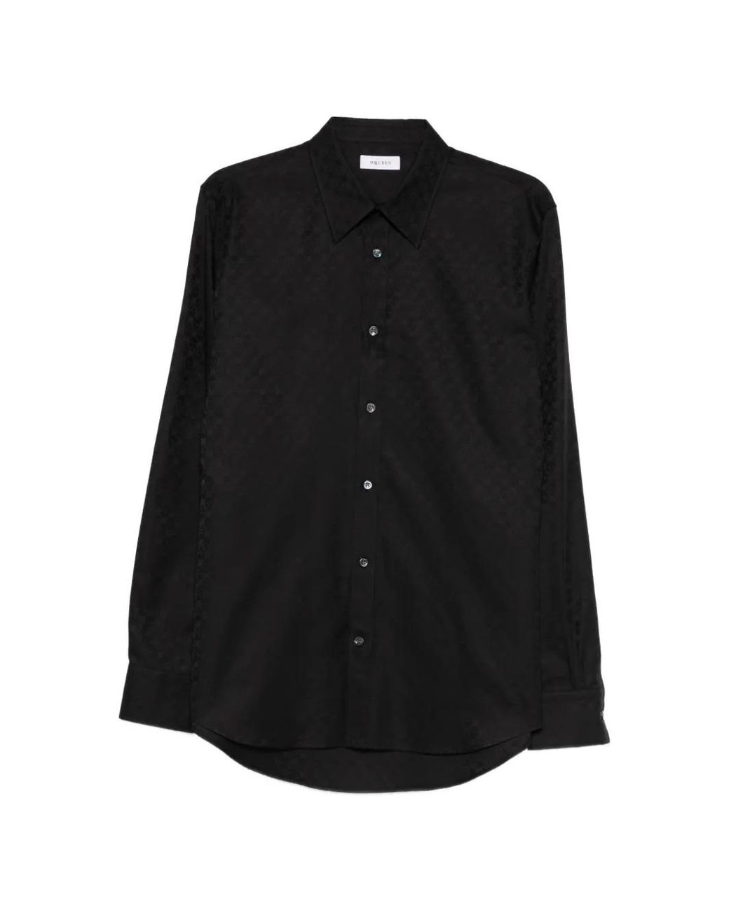 McQueen Black Skull-Pattern Shirt for men