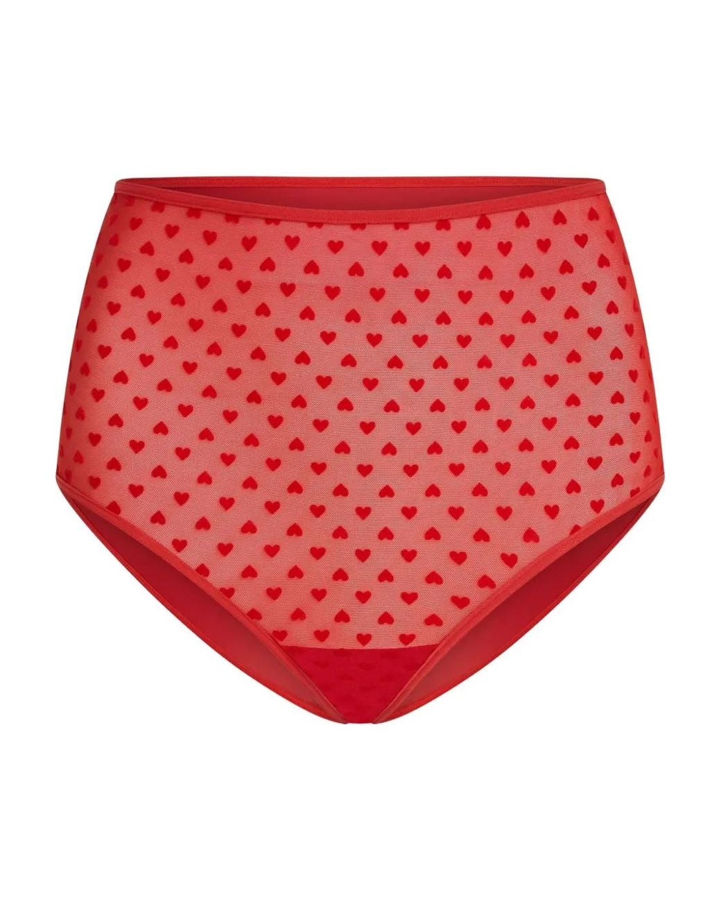 Marlies Dekkers Red Heart-Pattern High-Waist Briefs