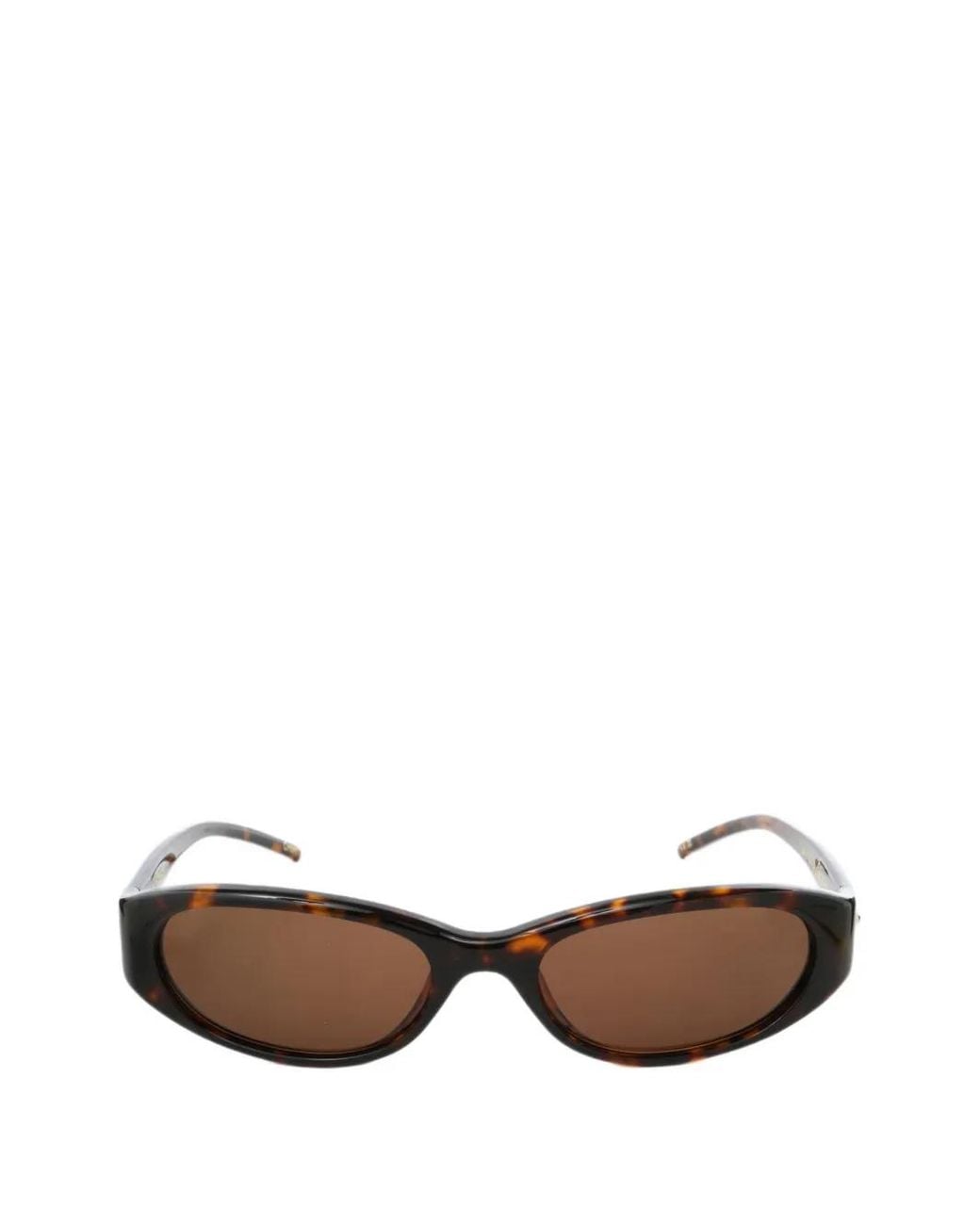 Chimi Brown Tortoiseshell-Effect Oval-Frame Sunglasses