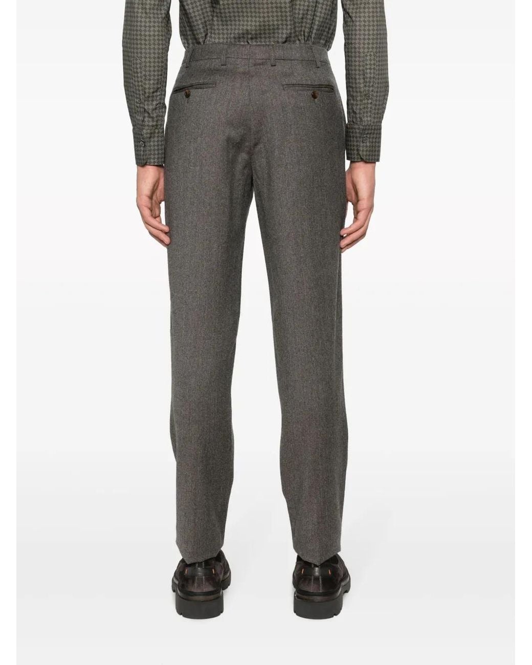 Canali Wollen Broek in het Gray voor heren