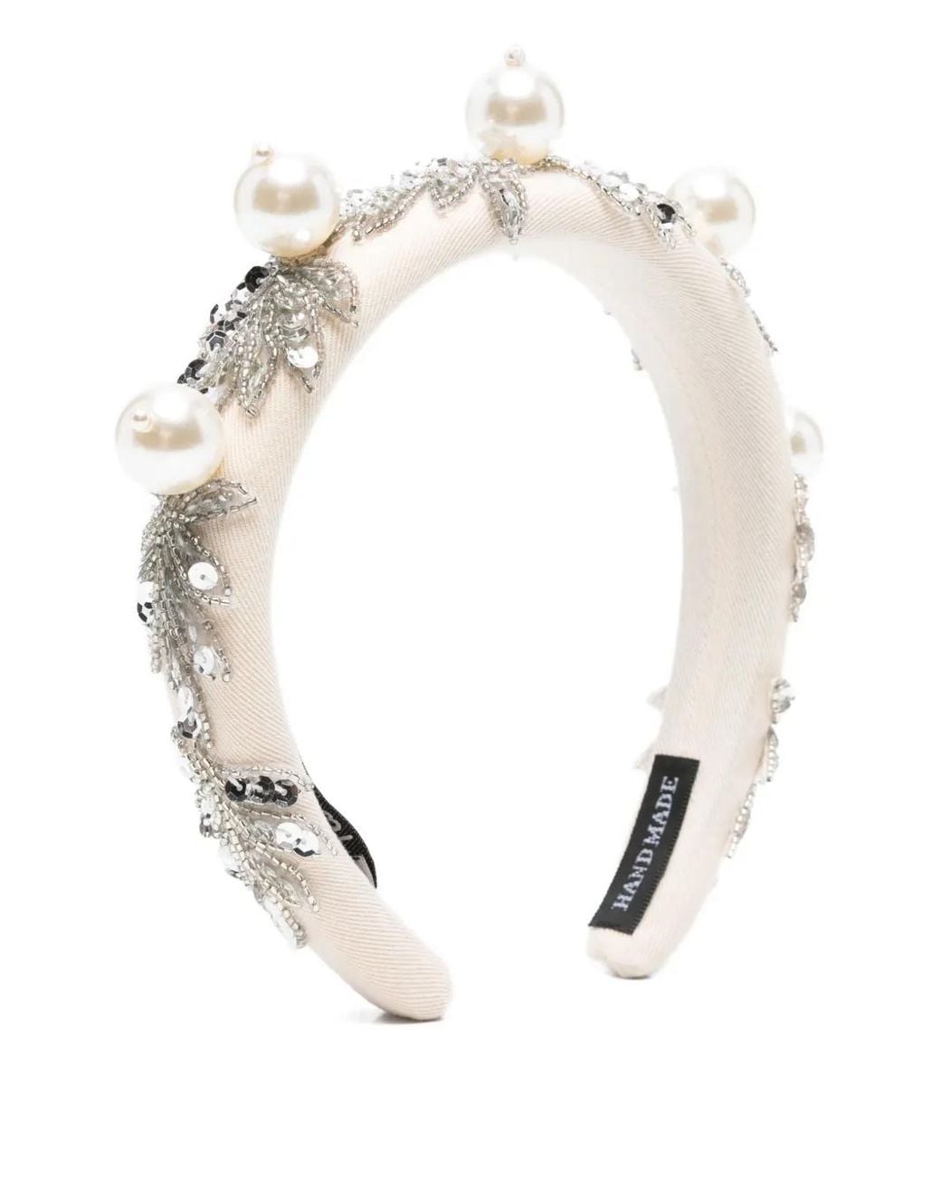 Parlor White Haarreif Mit Perlen
