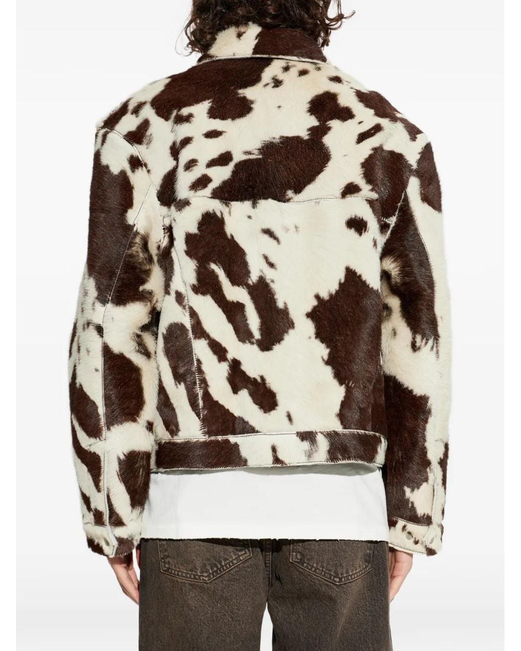 Represent Black Patterned Chest-Pocket Jacket for men