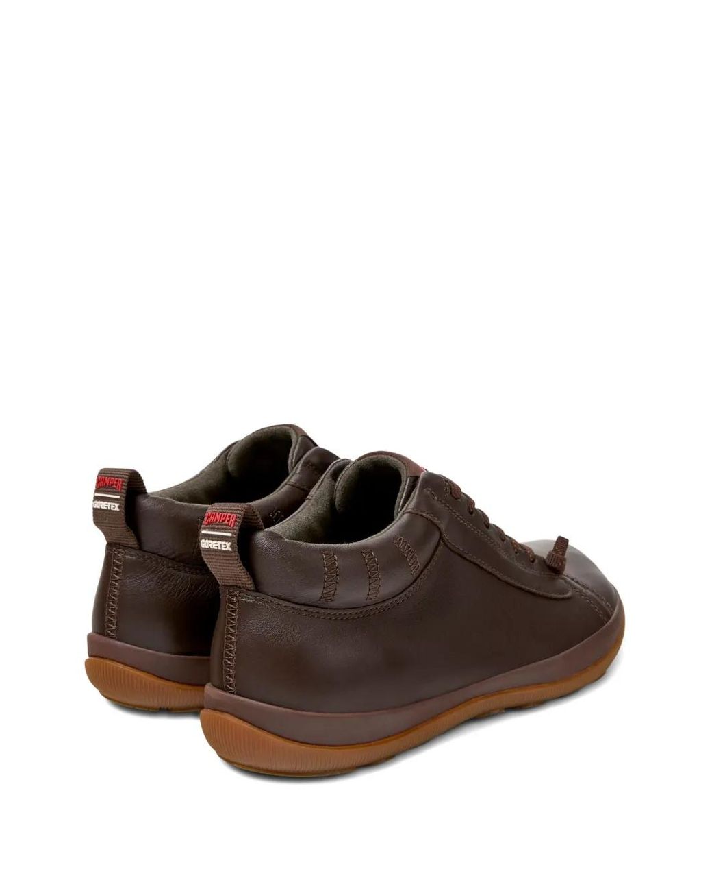 Camper Brown Peu Pista Gm Leather Lace-Up Sneakers for men
