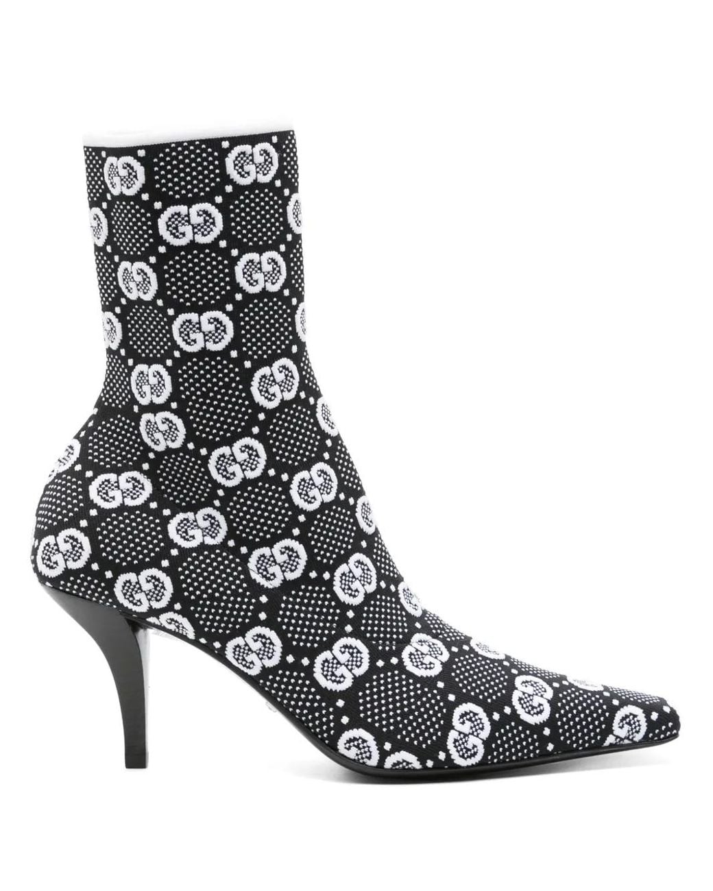 Gucci Black GG Knit Bootie