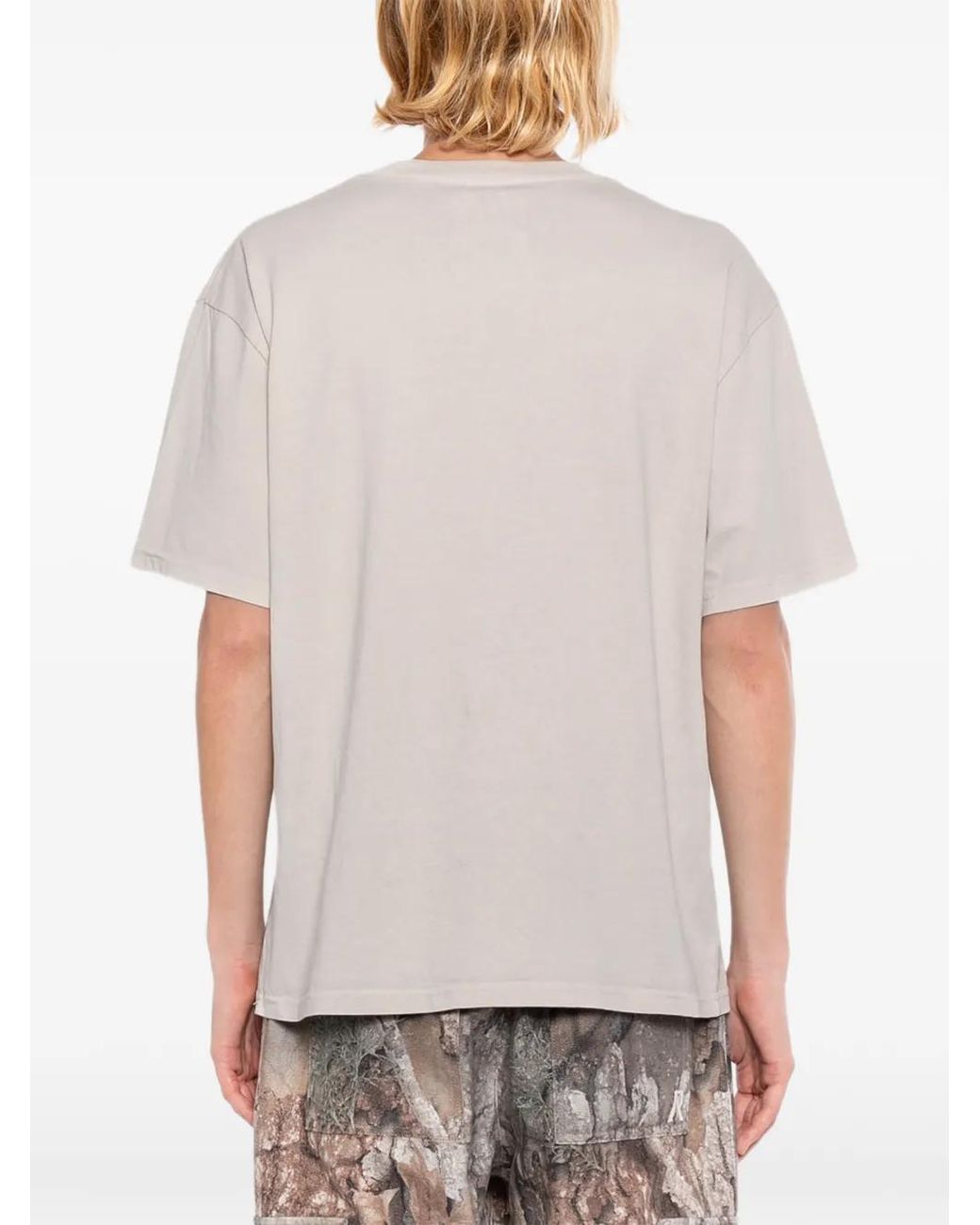 Melt White Graphic-Print Crew Neck T-Shirt for men
