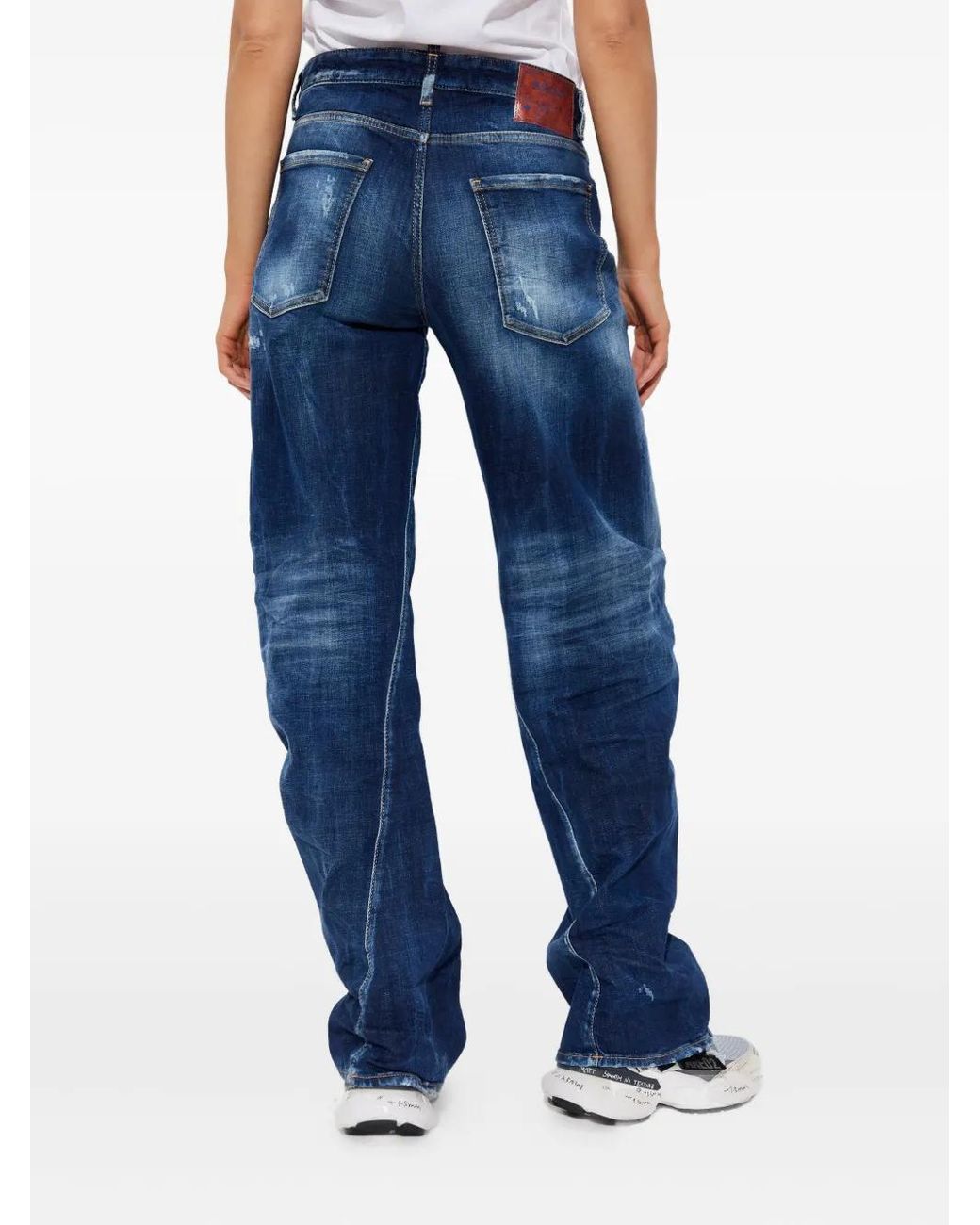 DSquared² Blue D2 Twisted Distressed Jeans