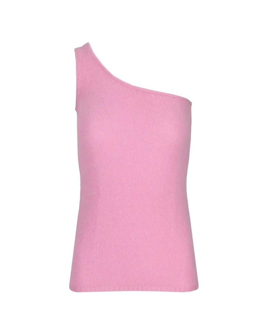 LA ROSE Pink Haut En Maille À Une Épaule