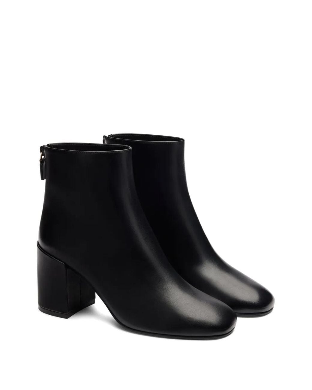 Stuart Weitzman Black Bacari Leather Ankle Boots