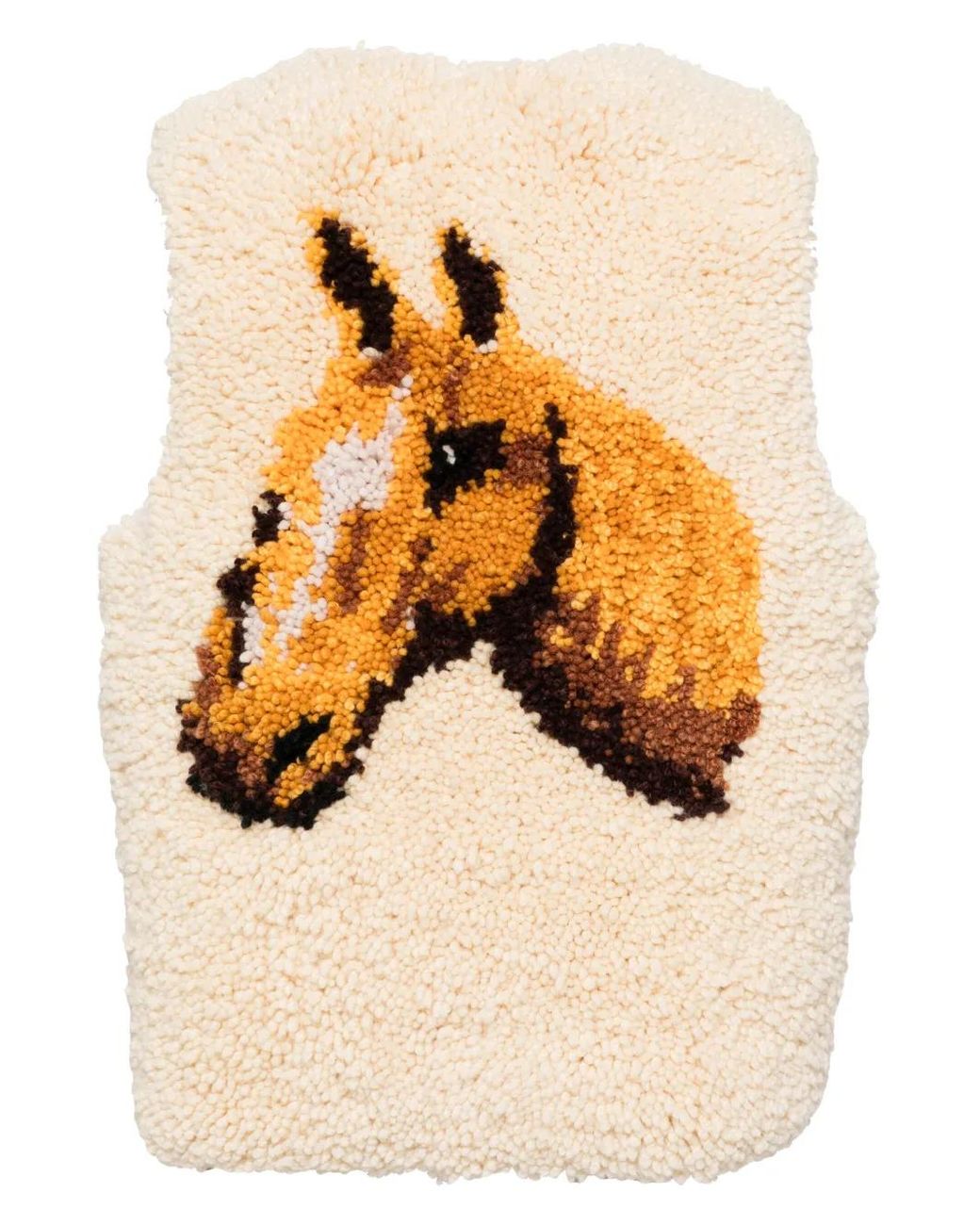 Bode Natural Pony Tapestry Wool Vest for men