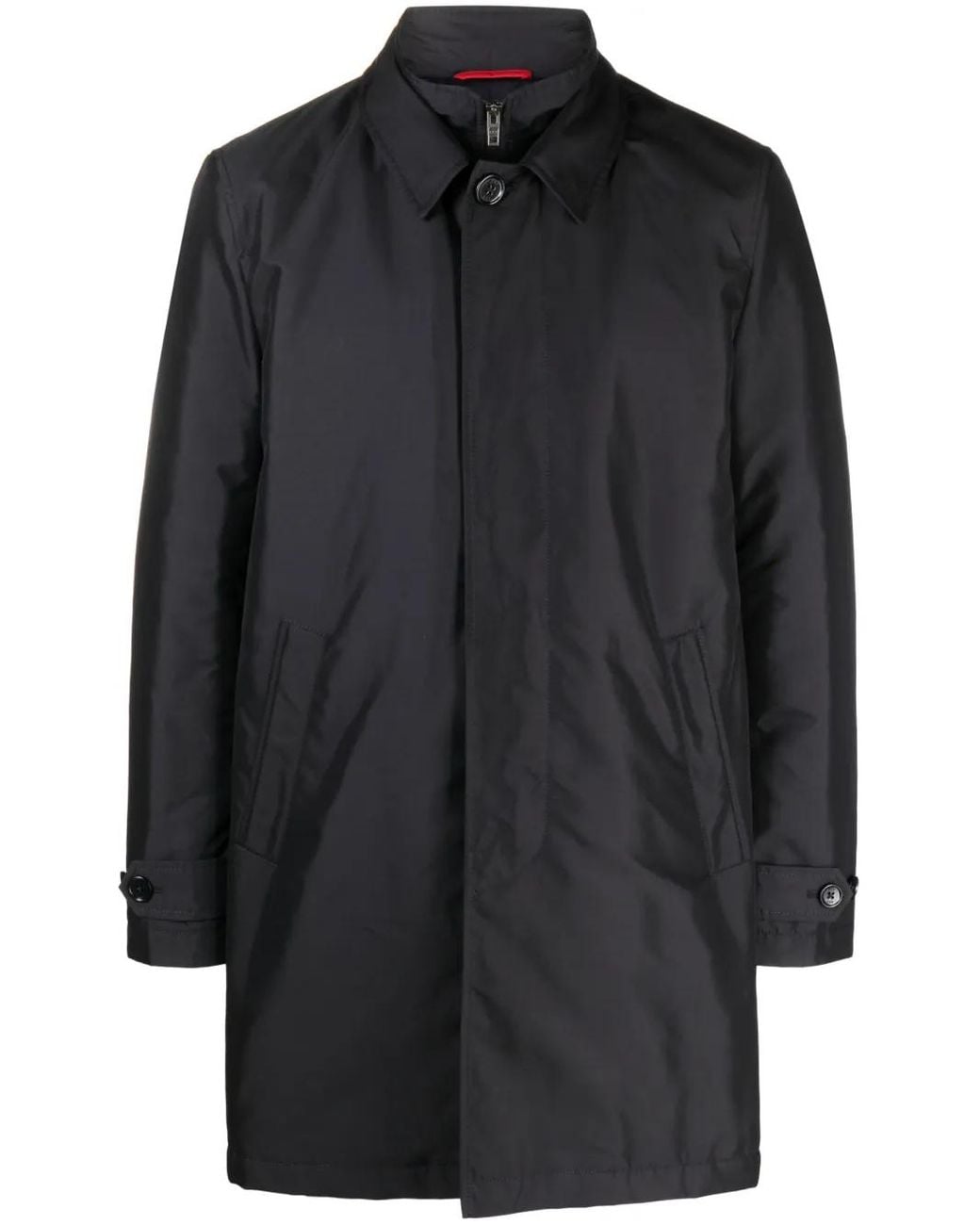 Fay Black Morning Raincoat for men